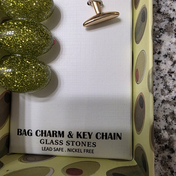 Piper Gold and Green Bag Charm Key Chain - Picture 6 of 6